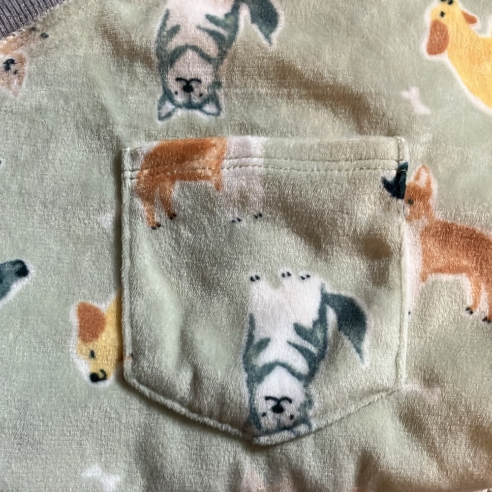 Cuddl Duds Women S Mint Light Green Puppy Dog Plush Top - Picture 3 of 4